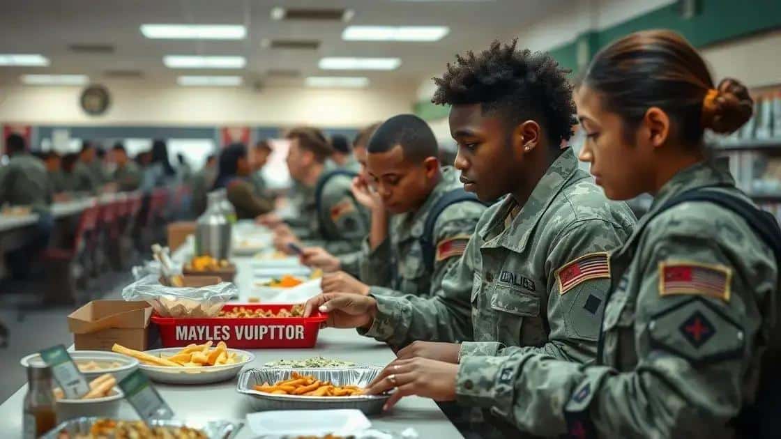 Challenges facing military students in obtaining meals