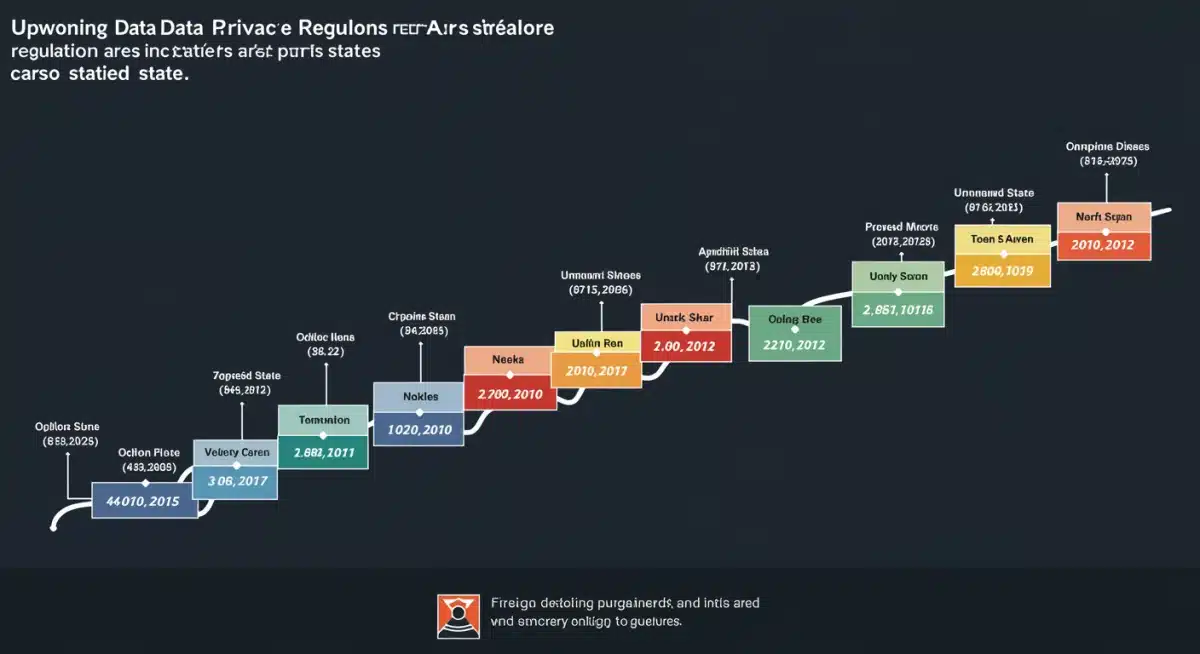 Timeline of upcoming US state data privacy regulations