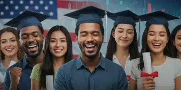 Students celebrating financial relief from student loans in 2025