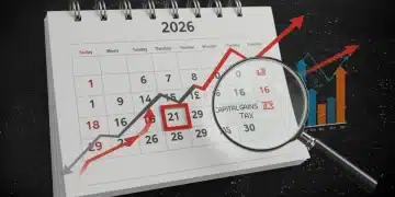 Financial calendar for 2026 with capital gains tax focus