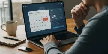 Individual reviewing 2026 Social Security benefit details on a tablet