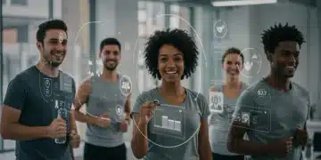 Employee Benefits 2026: 3 Overlooked Health & Wellness Programs Employees engaged in a modern workplace wellness program, showing happiness and collaboration.