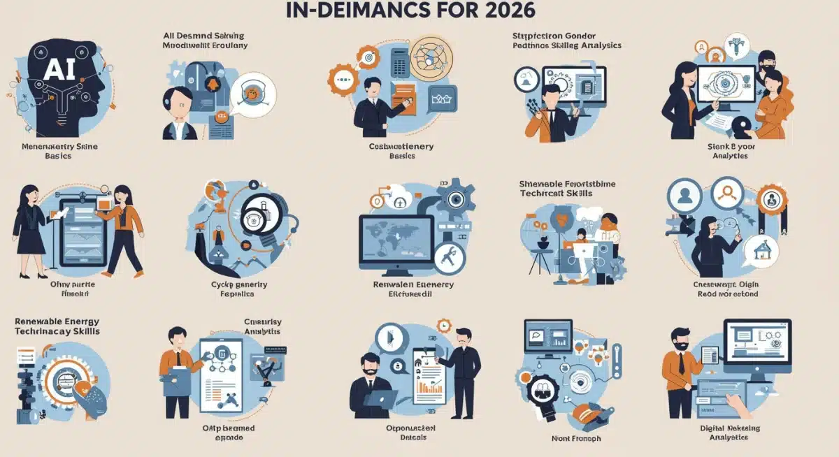 Infographic displaying in-demand skills for the 2026 job market
