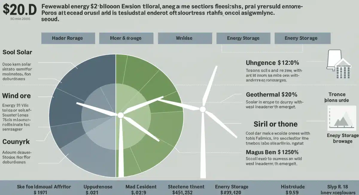 Infographic detailing the  billion federal budget allocation across various renewable energy sectors.