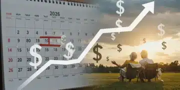 Calendar 2026 with dollar signs and upward arrow, symbolizing Social Security COLA impact on retirement income.