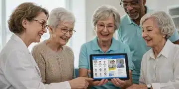 Seniors discussing 2026 Medicare Advantage plan options with a healthcare advisor