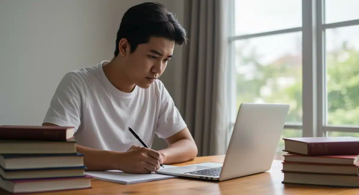 Student editing college essay for 2026 applications