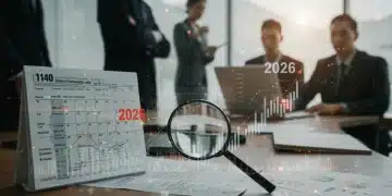 Financial documents and charts overlaid with '2026', representing upcoming tax code changes.