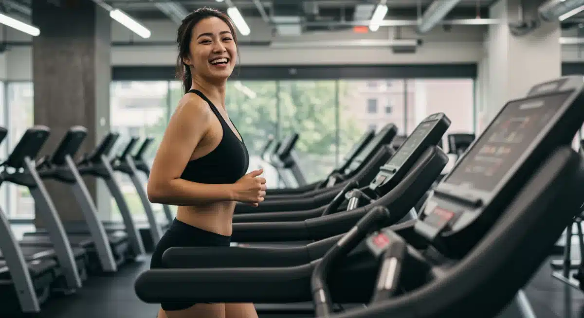 Person engaged in physical activity, benefiting from wellness programs