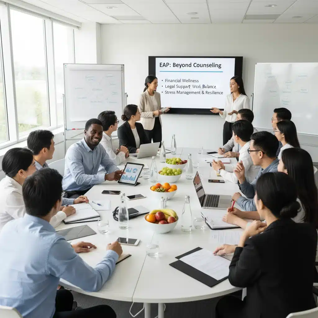 Diverse employees participating in a workshop, illustrating comprehensive EAP services.