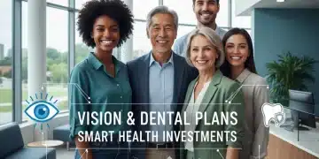Group of diverse people smiling, representing good vision and dental health, with a focus on future healthcare planning.