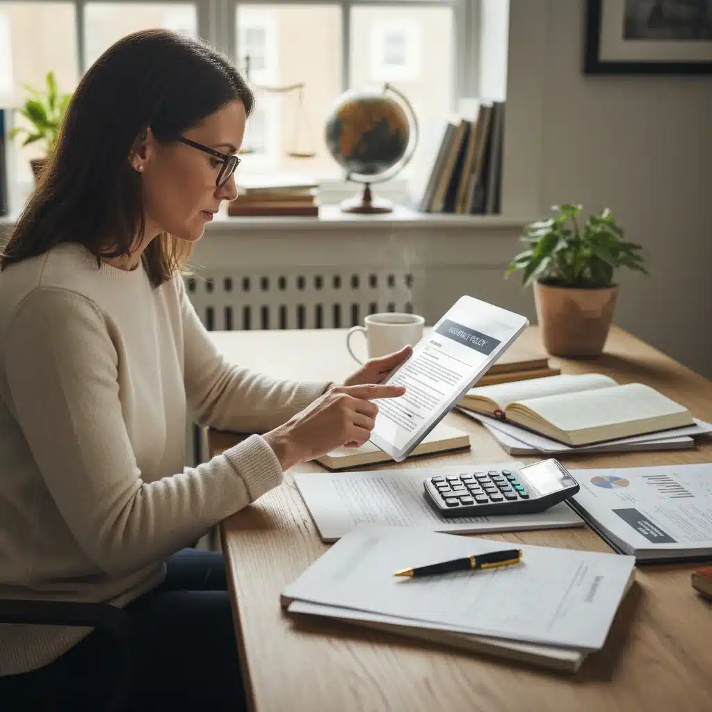 Person analyzing insurance documents and calculating potential savings for 2026 vision and dental benefits.