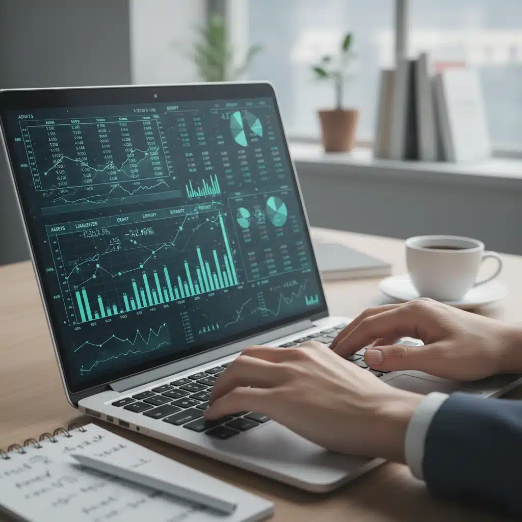 Hands typing on a laptop, analyzing 401k investment strategies